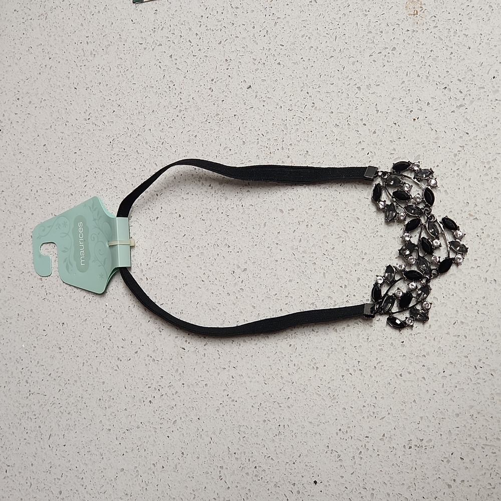 Maurices NWT Black Bling Statement Fashion Stretch Headband